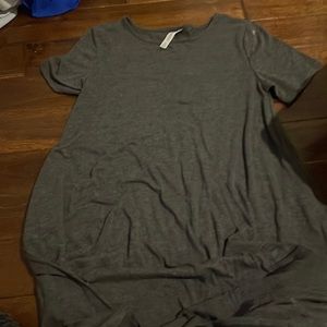 plain grey dress with pockets